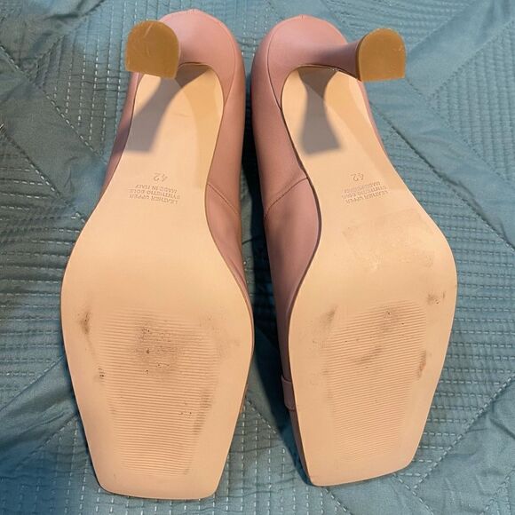 NAPOLEONI blush Made In Italy Leather Square Toe Pumps - Picture 8 of 12